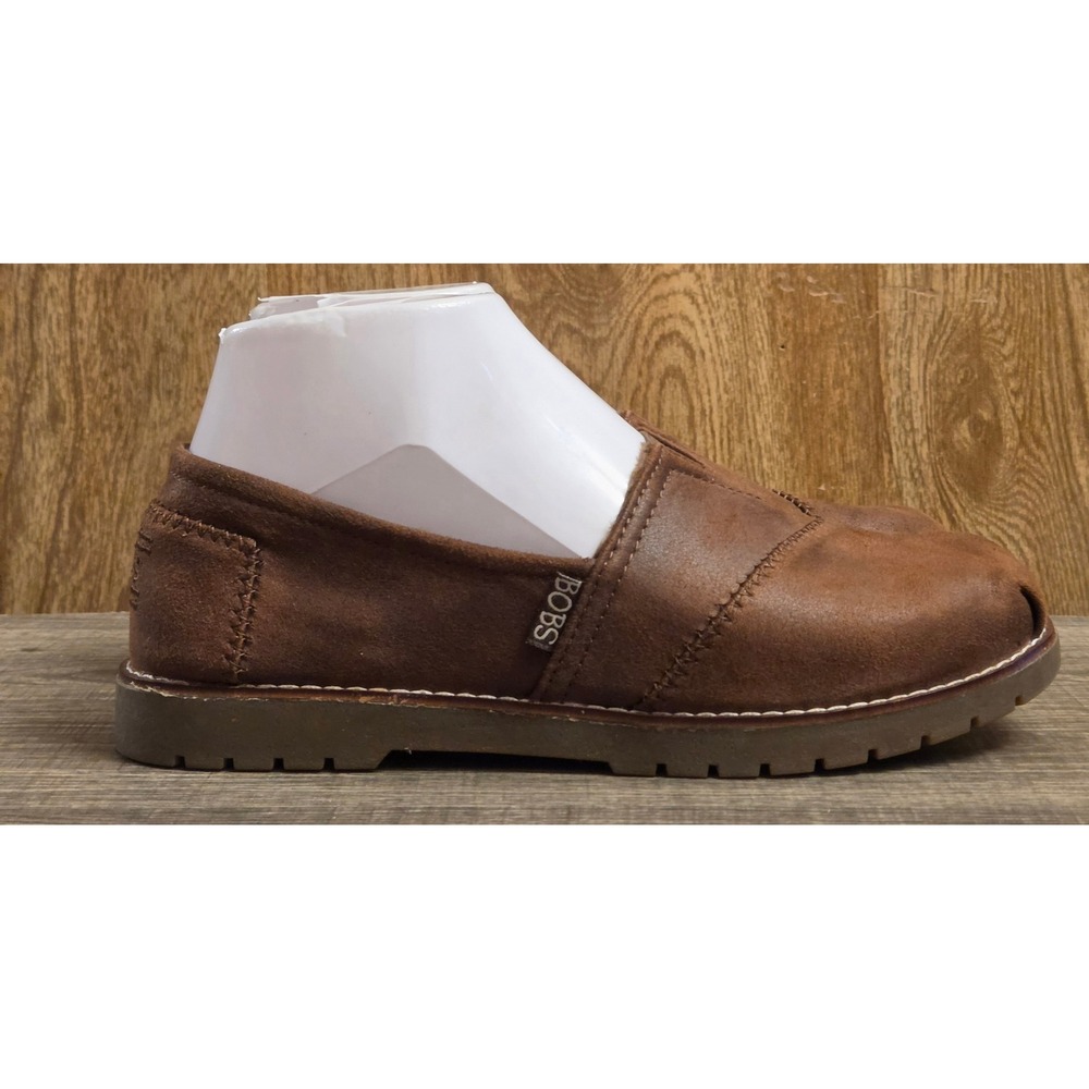 Bobs by Skechers Chill Lugs Urban Spell‎ Shoes Women 6 Brown Slip On Memory Foam
